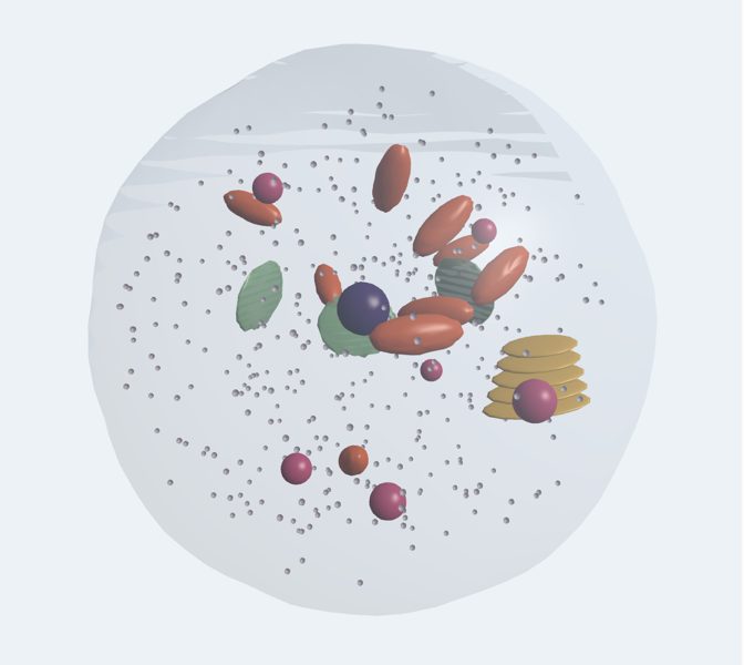 Célula en 3D en la app Asclepio