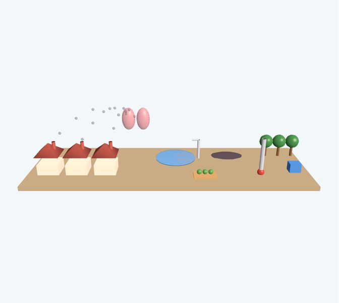 Ambiente y salud en 3D en la app Asclepio